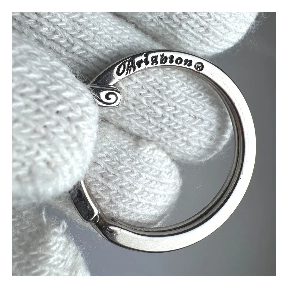 Brighton Silver Tone Divinity Cross Key Fob Ornate Scrollwork Keychain Charm